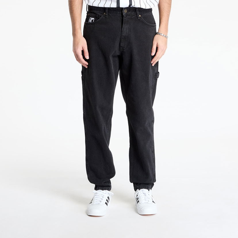 Cargo hlače Karl Kani Karl Kani Retro Tapered Workwear Denim Pants Crna | 6000492