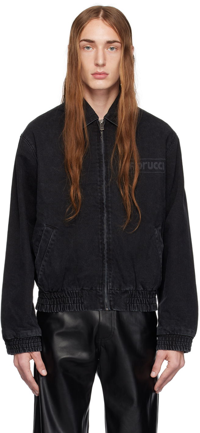 Bomber jakna Fiorucci Faded Denim Jacket Crna | U19JSLT1DBK