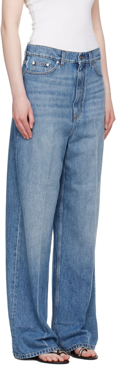 Jeans Stella McCartney Stella McCartney Faded Wide-Leg High-Rise Jeans Plava | 6D04133SQH27, 1