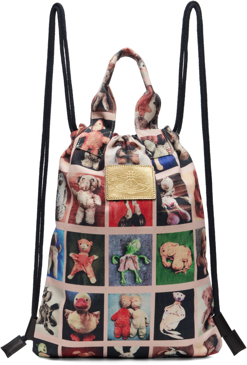 Ruksak Vivienne Westwood Vivienne Westwood Teddies Pippa Canvas Drawstring Backpack Ružičasta | 4A020005U-W016R-