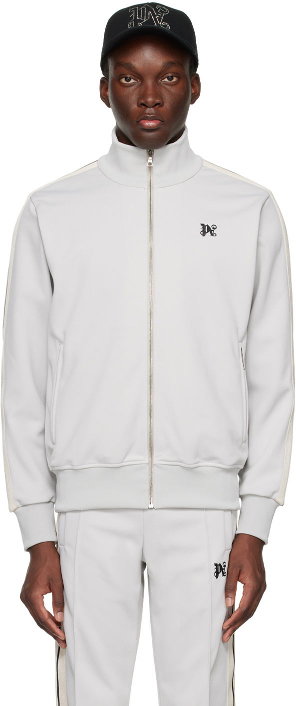 Jakna Palm Angels Monogram Track Jacket Siva | PMBD058R24FAB0010510