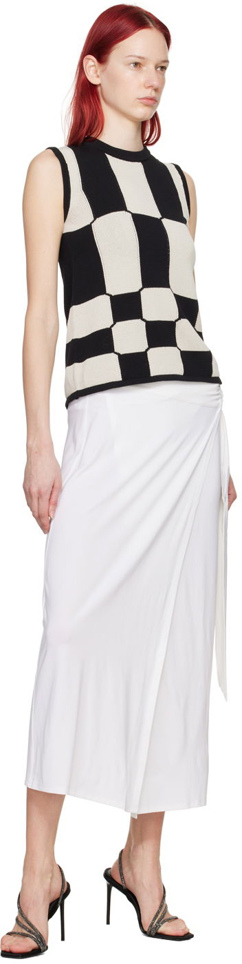 Suknja Max Mara Beato Midi Wrap Skirt with Ring Detail Bijela | 2416691069600, 3