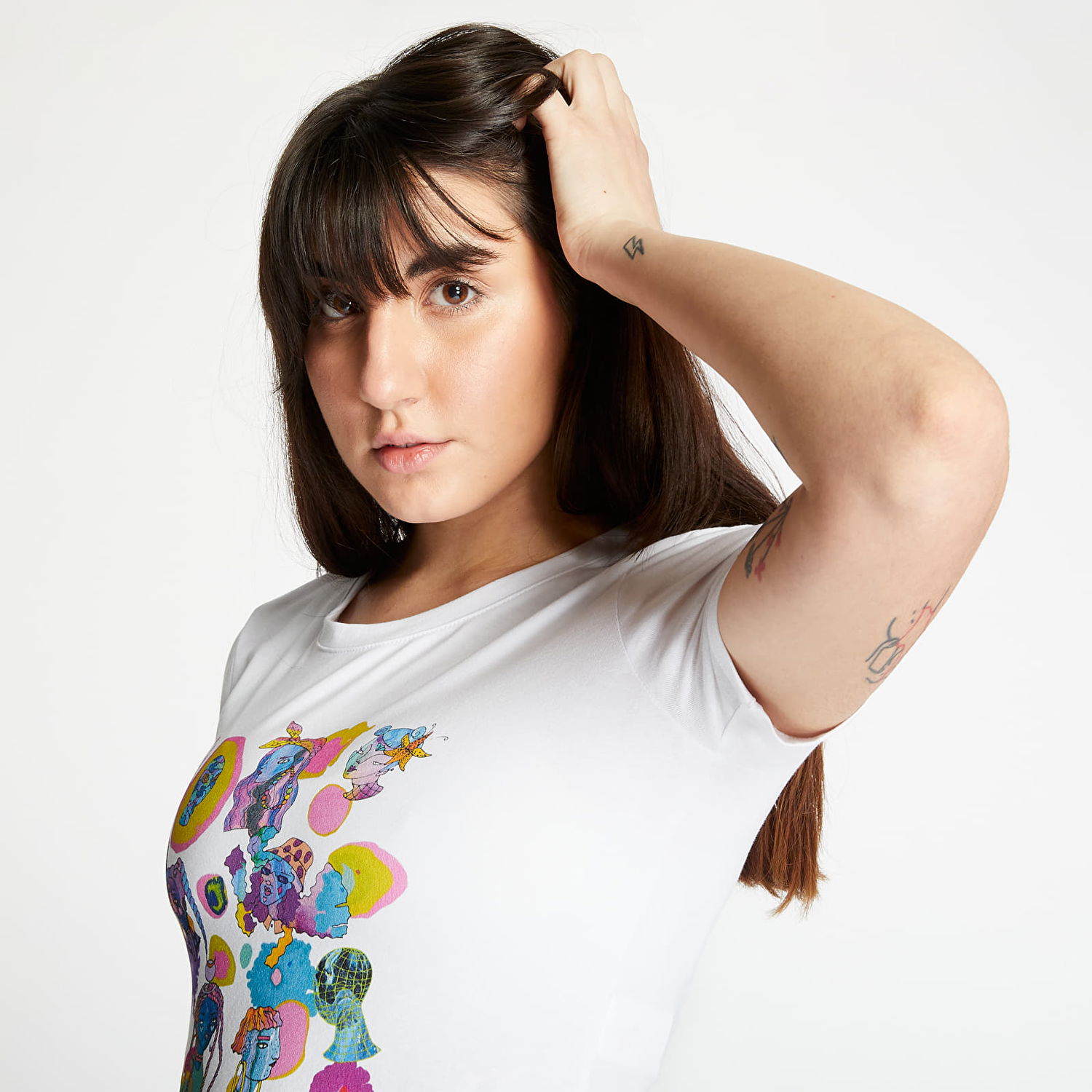 Majica kratkih rukava Footshop Romanian Artist Croptop Bijela | FTSHP_65, 1