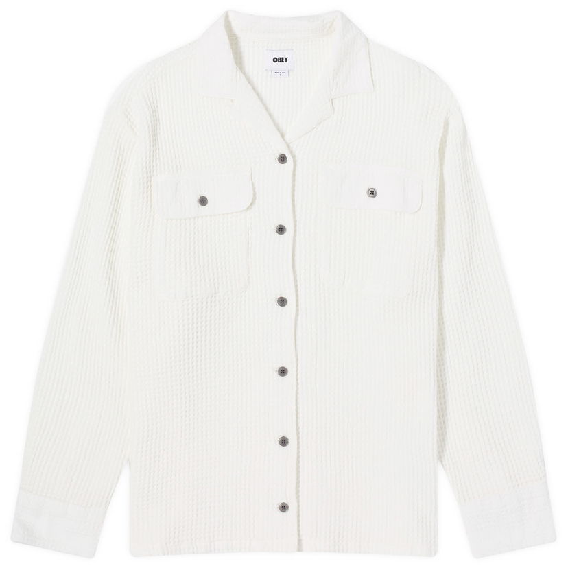 Košulja OBEY Camille Waffle Bijela | 281200127-WHT