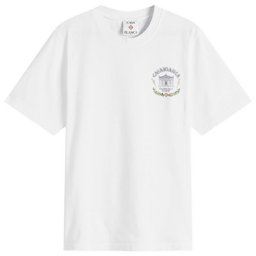 Majica kratkih rukava Casablanca Le Temple Du Sport Graphic T-Shirt Bijela | MPS25-JTS-001-08