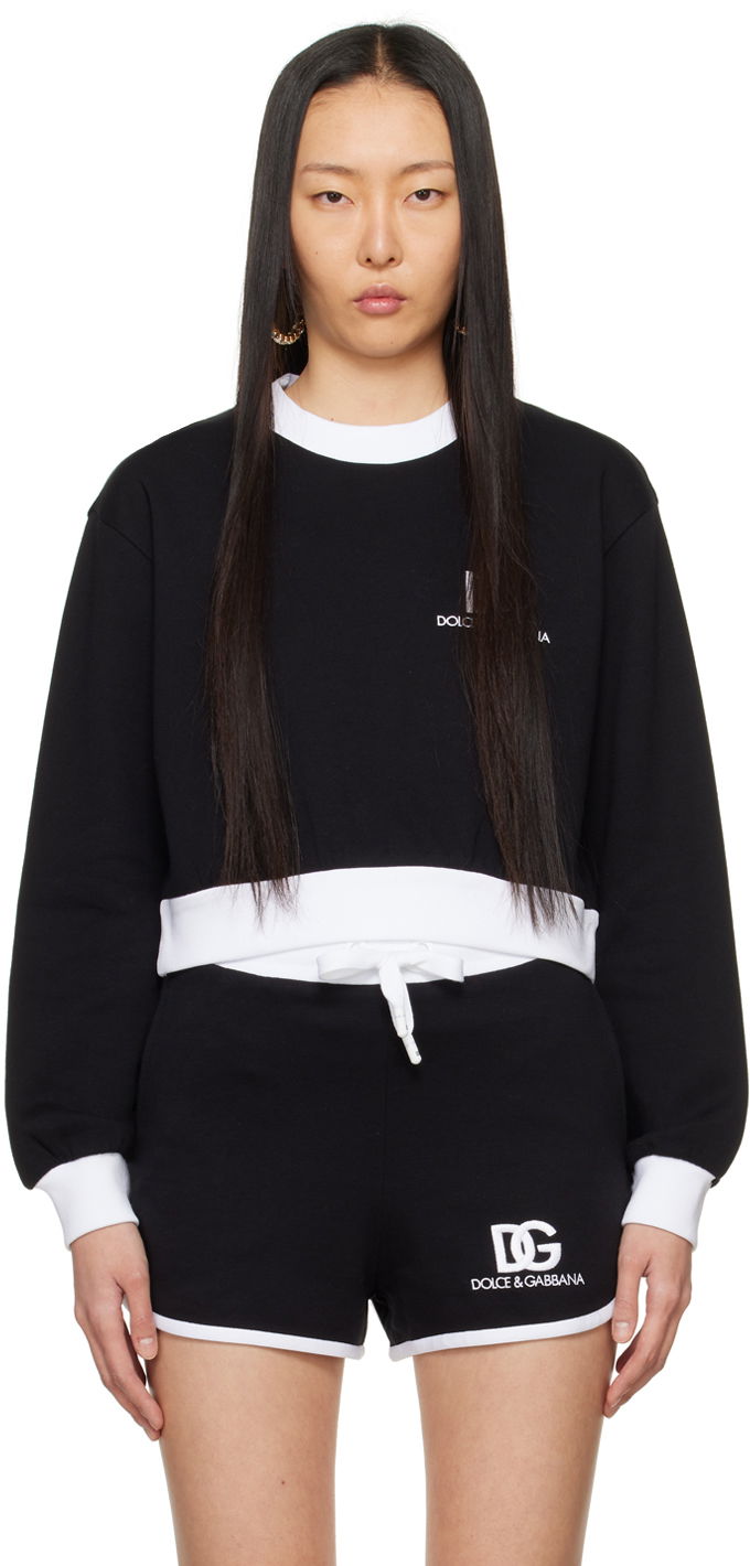 Dukserice Dolce & Gabbana Embroidered Sweatshirt Crna | F9R51Z GDB6G