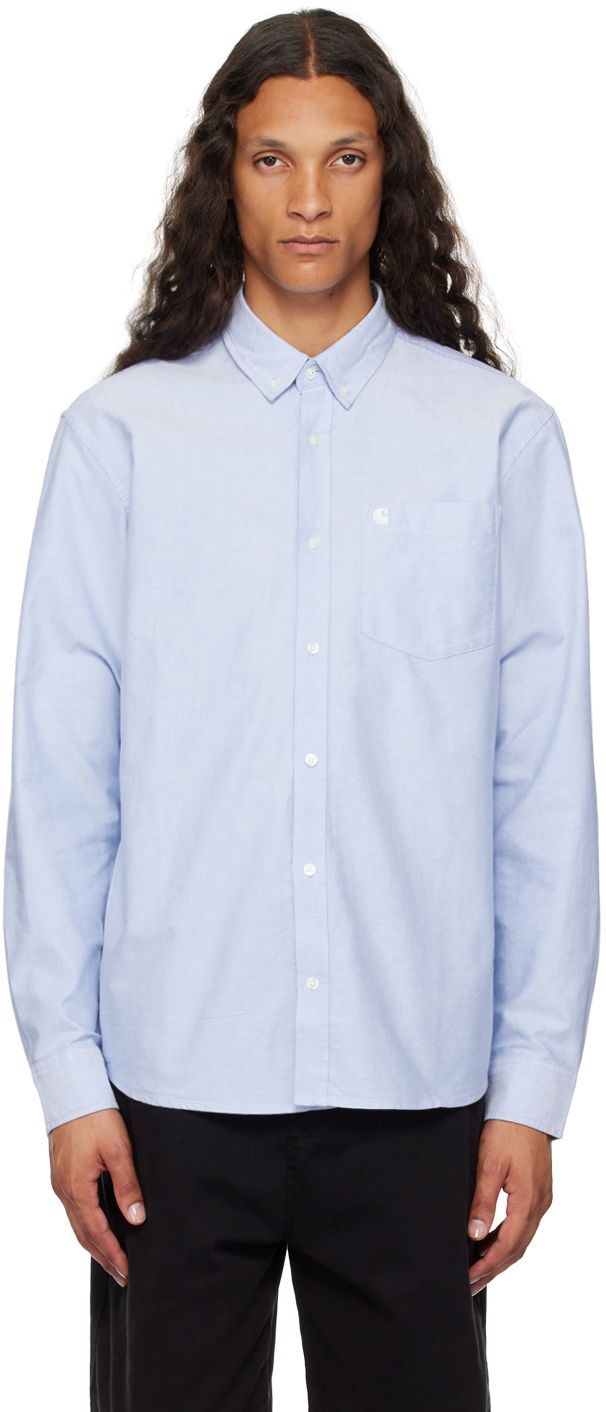 Košulja Carhartt WIP Embroidered Logo Oxford Shirt Plava | I030799
