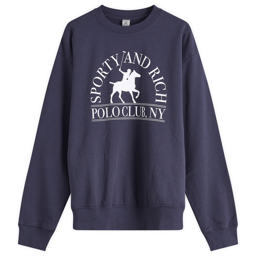 Dukserice Sporty & Rich Sporty & Rich Polo Club Crew Sweatshirt Tamnoplava | ST071612252BL106
