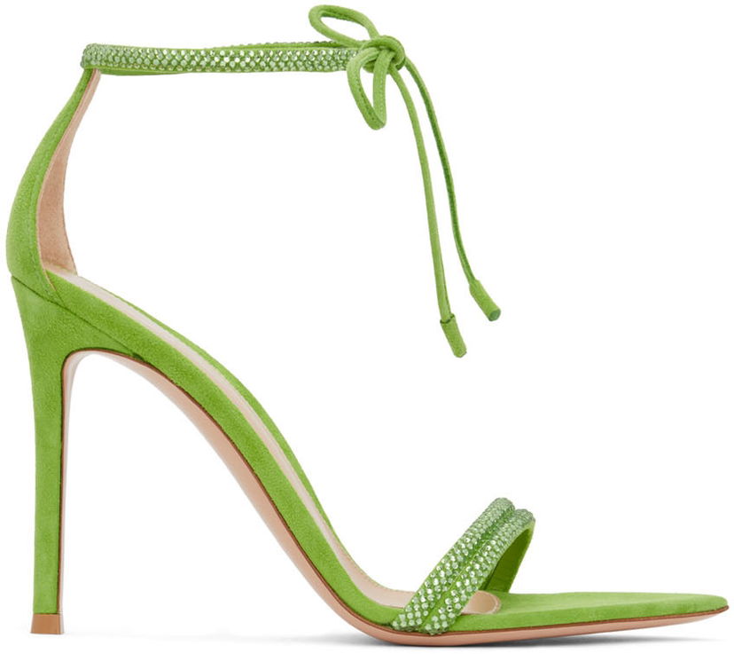 Tenisice i cipele Gianvito Rossi Montecarlo Suede Heeled Sandals Zelena | G61408-15RIC-CAM