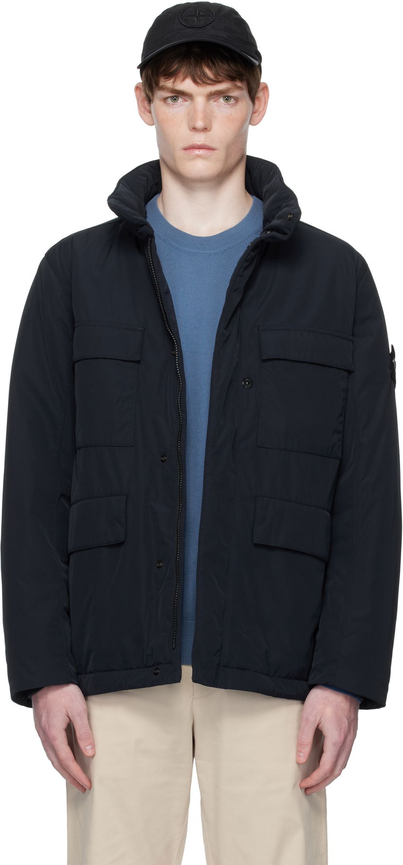 Jakna Stone Island Micro Twill Jacket Tamnoplava | K2S15 4100049 S0026