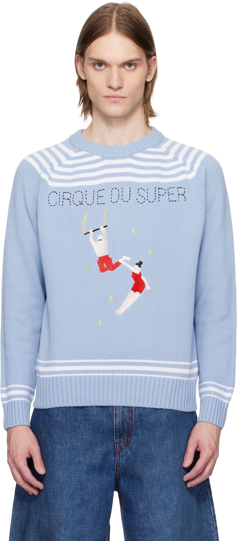 Džemper KidSuper KidSuper Cirque du Soleil Edition 'Cirque' Sweater Plava | SS25-SW-11