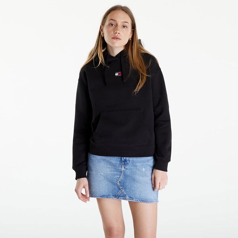 Dukserice Tommy Hilfiger Boxy Badge Hoodie Crna | DW0DW17326 BDS