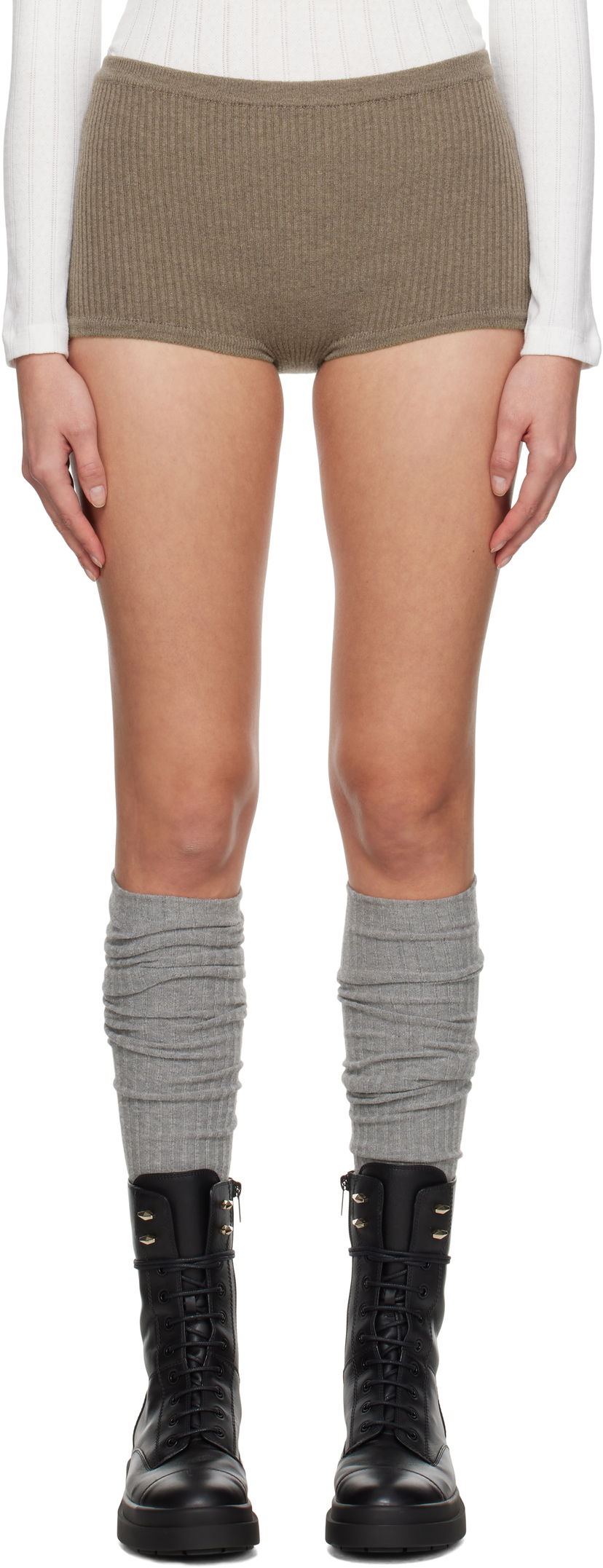 Gaćice Max Mara Weekend Max Mara Ersilia Knit Shorts Smeđa | 2425336013600