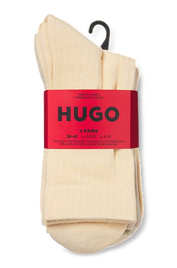 Čarape BOSS Three-Pack of Short Socks with Split Logos Bež | 50543174, 1