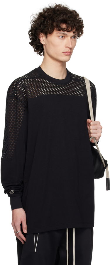 Majica kratkih rukava Rick Owens Rick Owens Champion Edition Girdered T-Shirt Crna | CM01E1673 CHJGOM JERSEY + MESH, 1