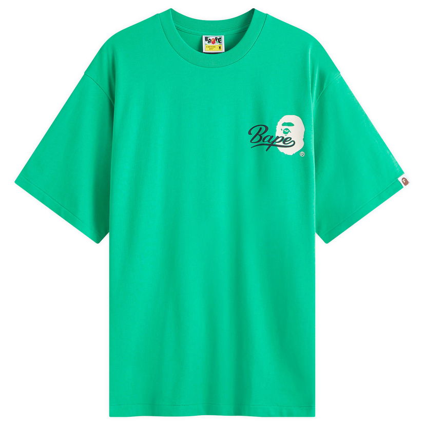Majica kratkih rukava BAPE Cursive College Logo T-Shirt Zelena | 001TEK801303M-GRN