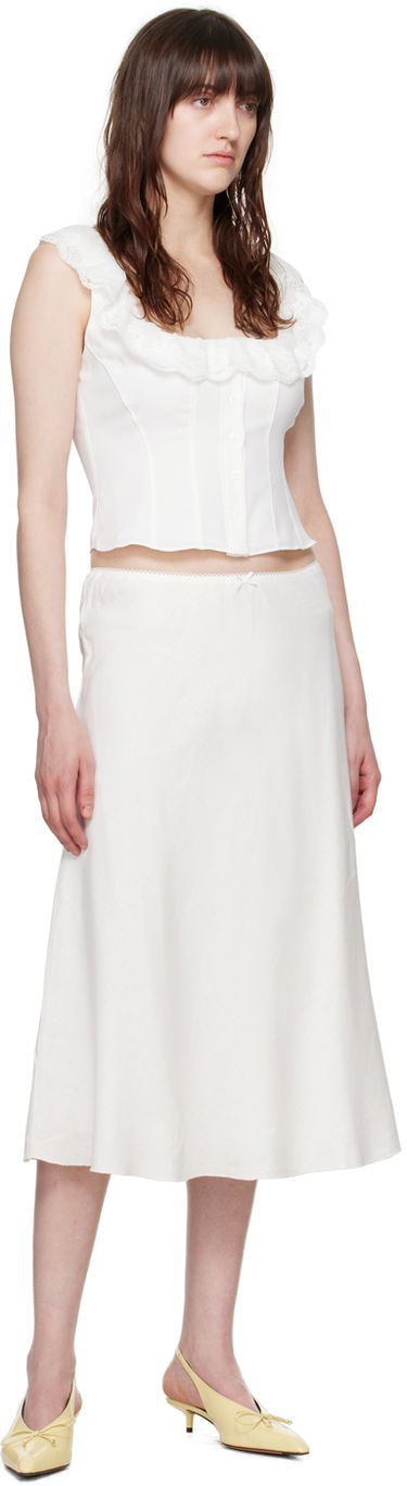 Suknja GUIZIO Guizio Paloma Midi Skirt Bijela | P24313W085, 3