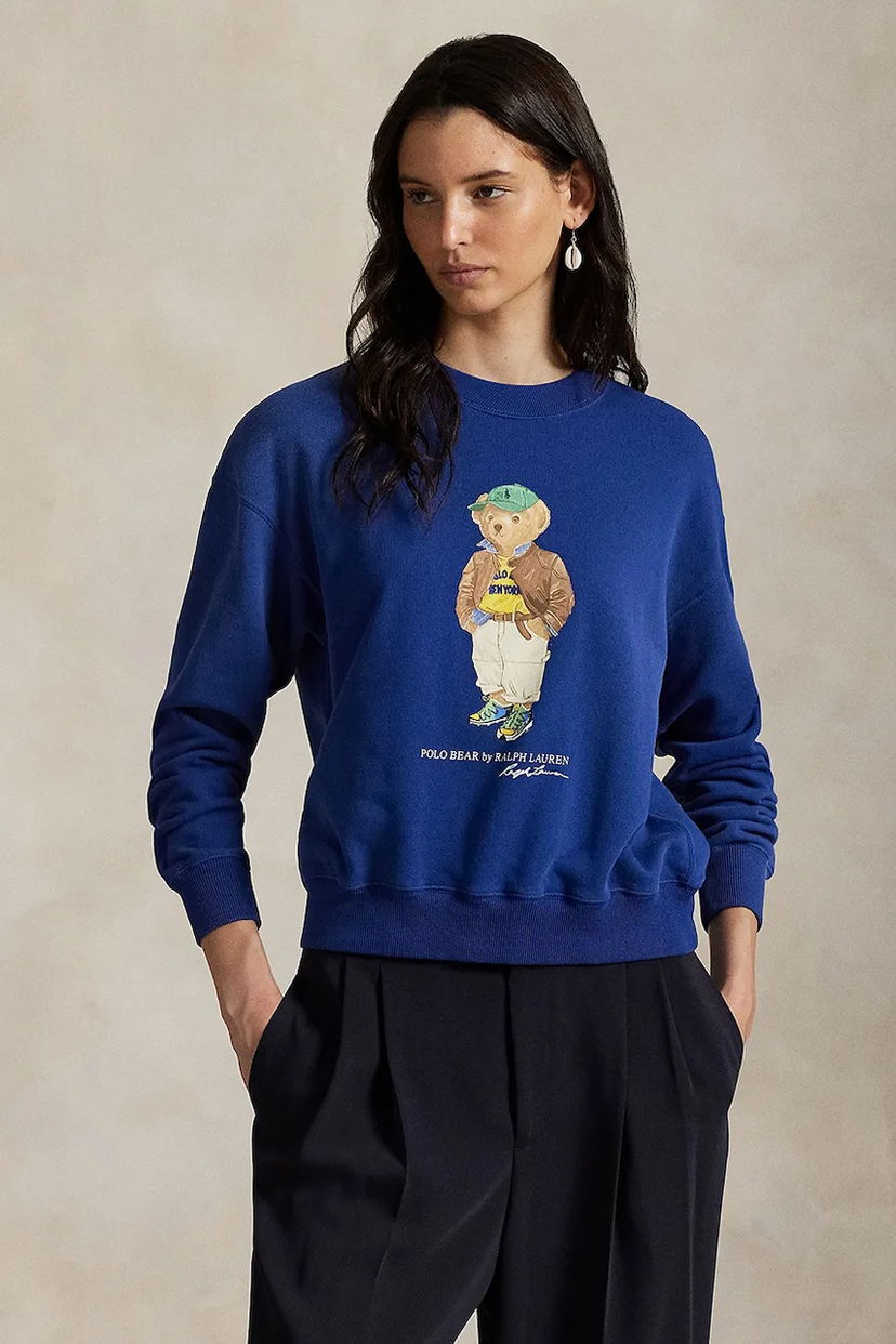 Dukserice Polo by Ralph Lauren Polo Ralph Lauren Bear Fleece Sweatshirt Plava | 211971736