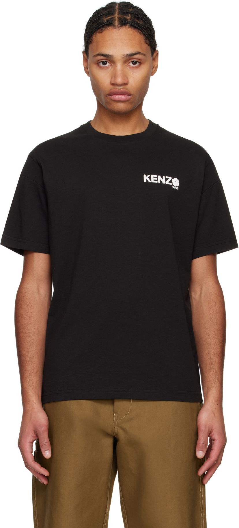Majica kratkih rukava KENZO Black Flower 2.0 T-Shirt Crna | FF55TS4894SG