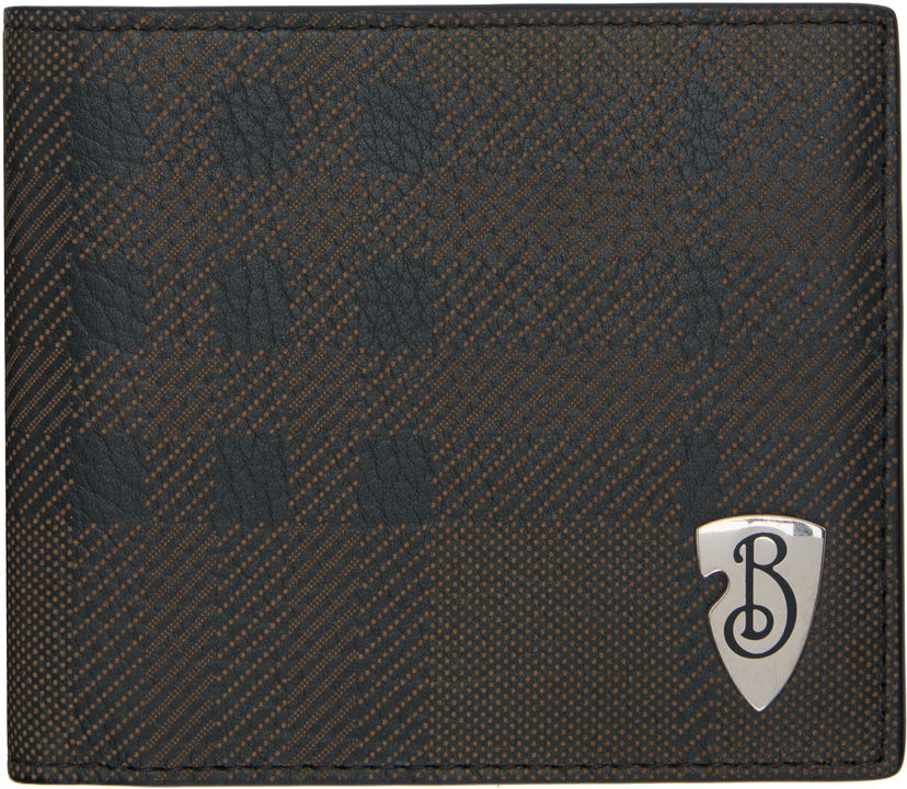 Novčanik Burberry Bifold Textured Wallet with Metal Logo Crna | 8102927
