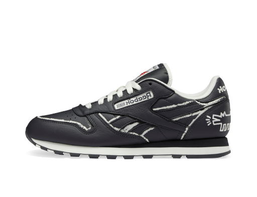 Tenisice i cipele Reebok Keith Haring x Classic Leather "Dog Blackboard Chalk Drawing" Siva | GZ1456