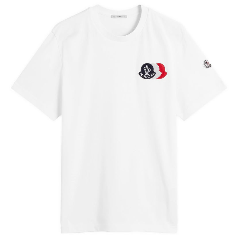 Majica kratkih rukava Moncler Moncler Triple Logo Heavy Cotton T-Shirt, Size Large Bijela | 8C000-56-89AUG-034