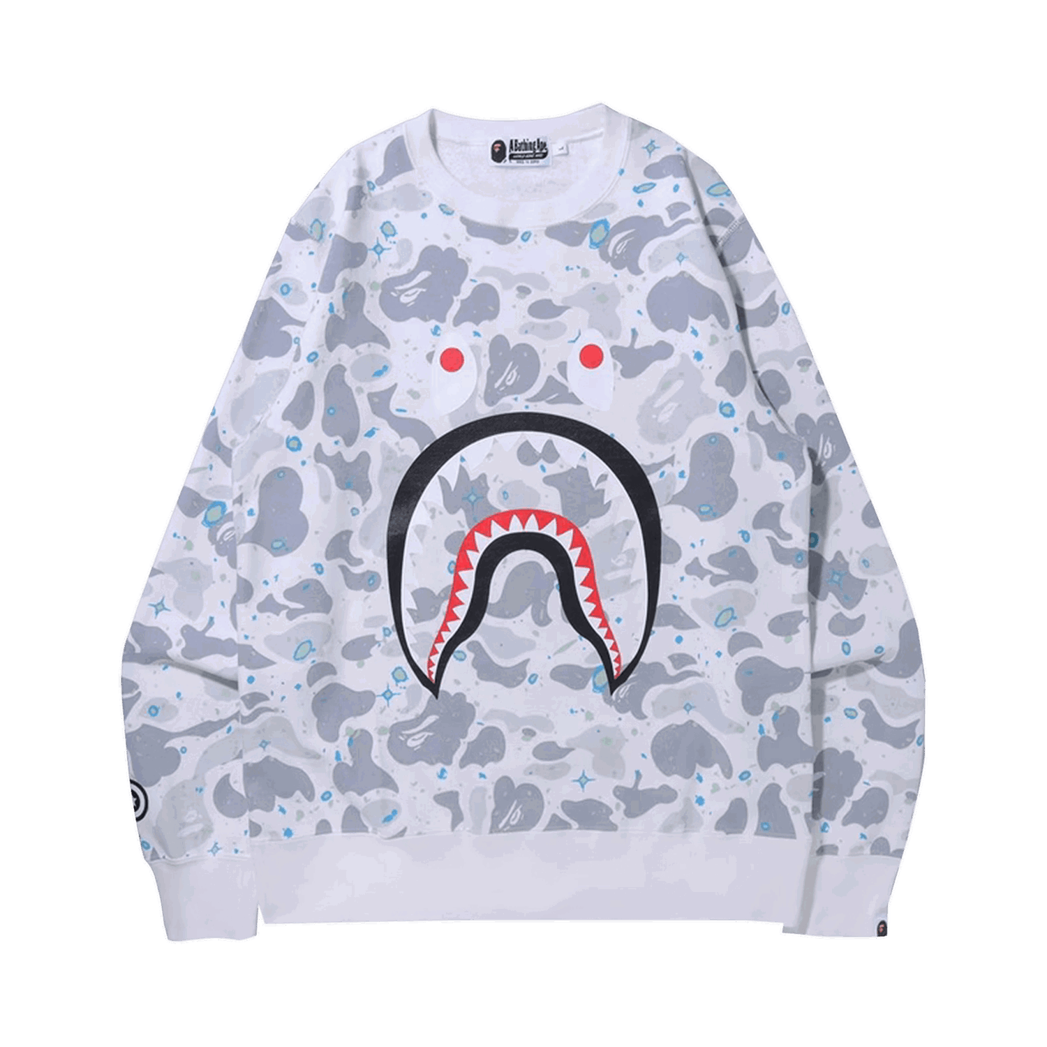 Džemper BAPE Space Camo Shark Crewneck Bijela | 1H80 113 003 WHITE, 0