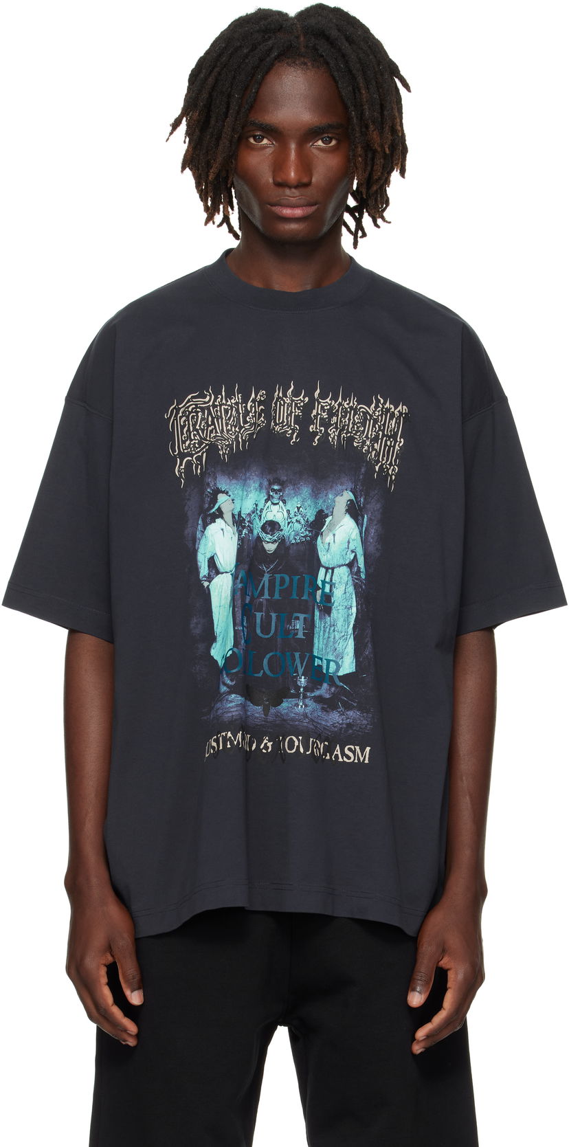 Majica kratkih rukava VETEMENTS Vetements Cradle of Filth 'Vampire Cult' Oversized Graphic T-Shirt Crna | UCF76TR700N