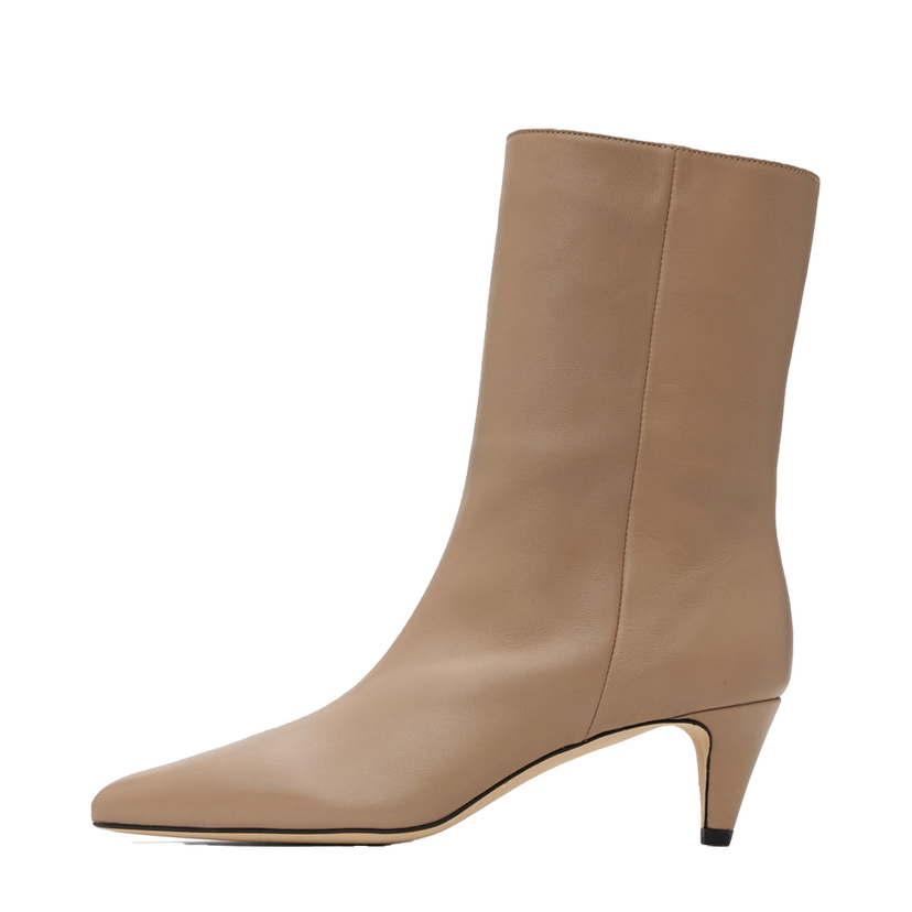 Tenisice i cipele BY FAR Lysander Leather Ankle Boots Bež | MWFBO068LL028BG017PL