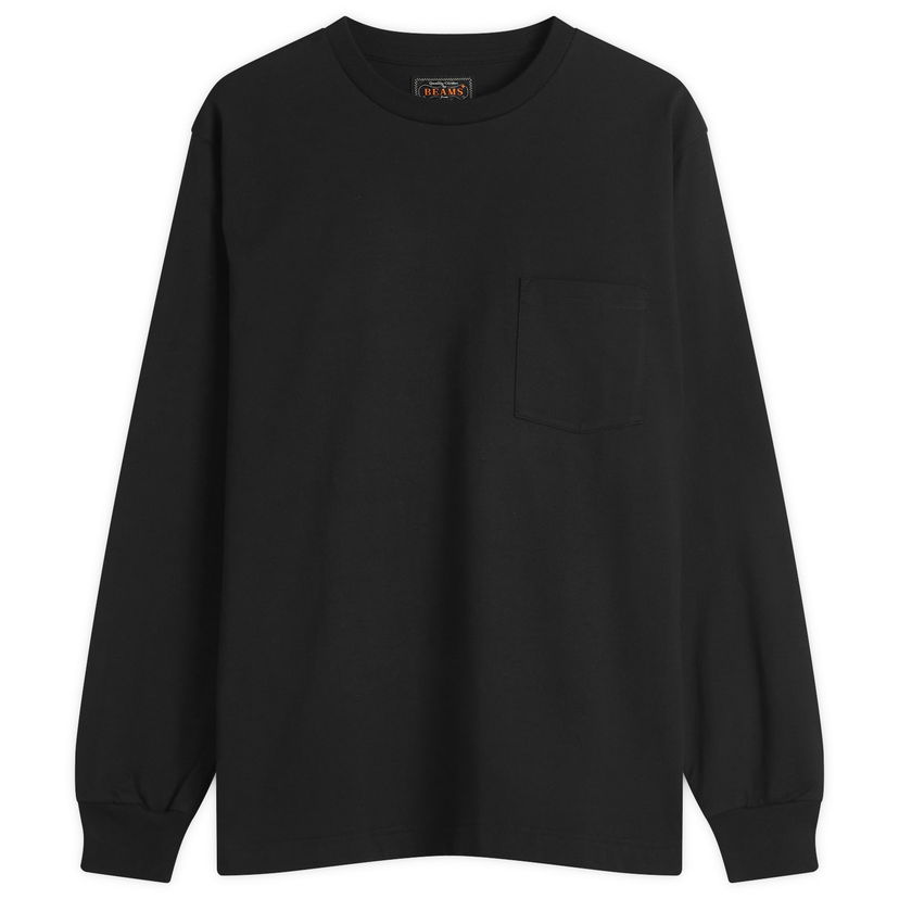 Majica kratkih rukava BEAMS Beams Plus Long Sleeve Pocket Tee Crna | 3814-0066-156-19