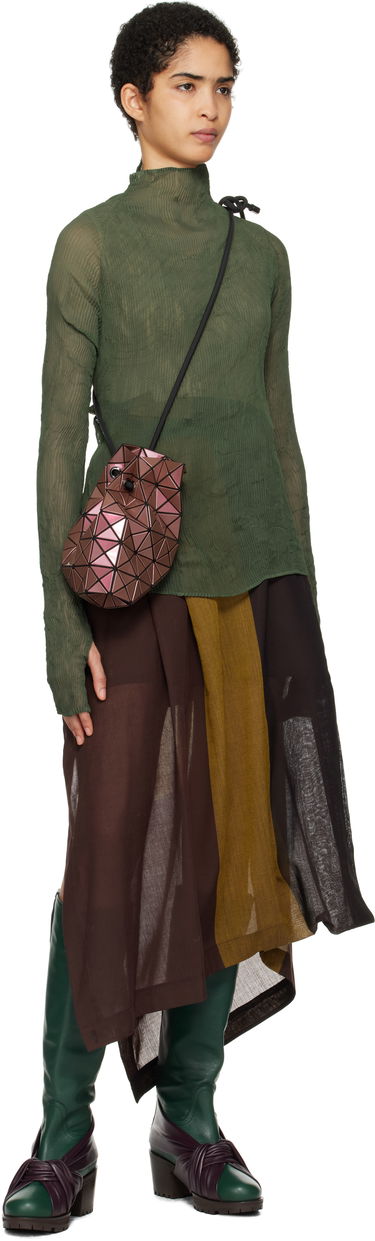 Ručna torbica BAO BAO ISSEY MIYAKE Geometric Pattern Gloss Shoulder Bag Tamnocrvena | BB48AG591, 3