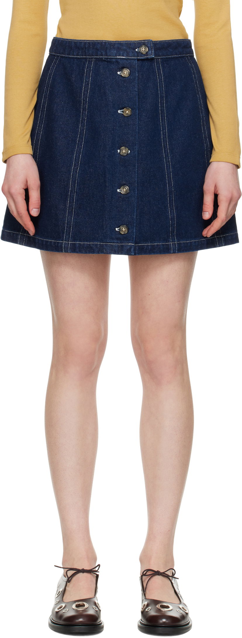 Suknja A.P.C. A.P.C. Pipa Denim Miniskirt Plava | COHJI-F06459