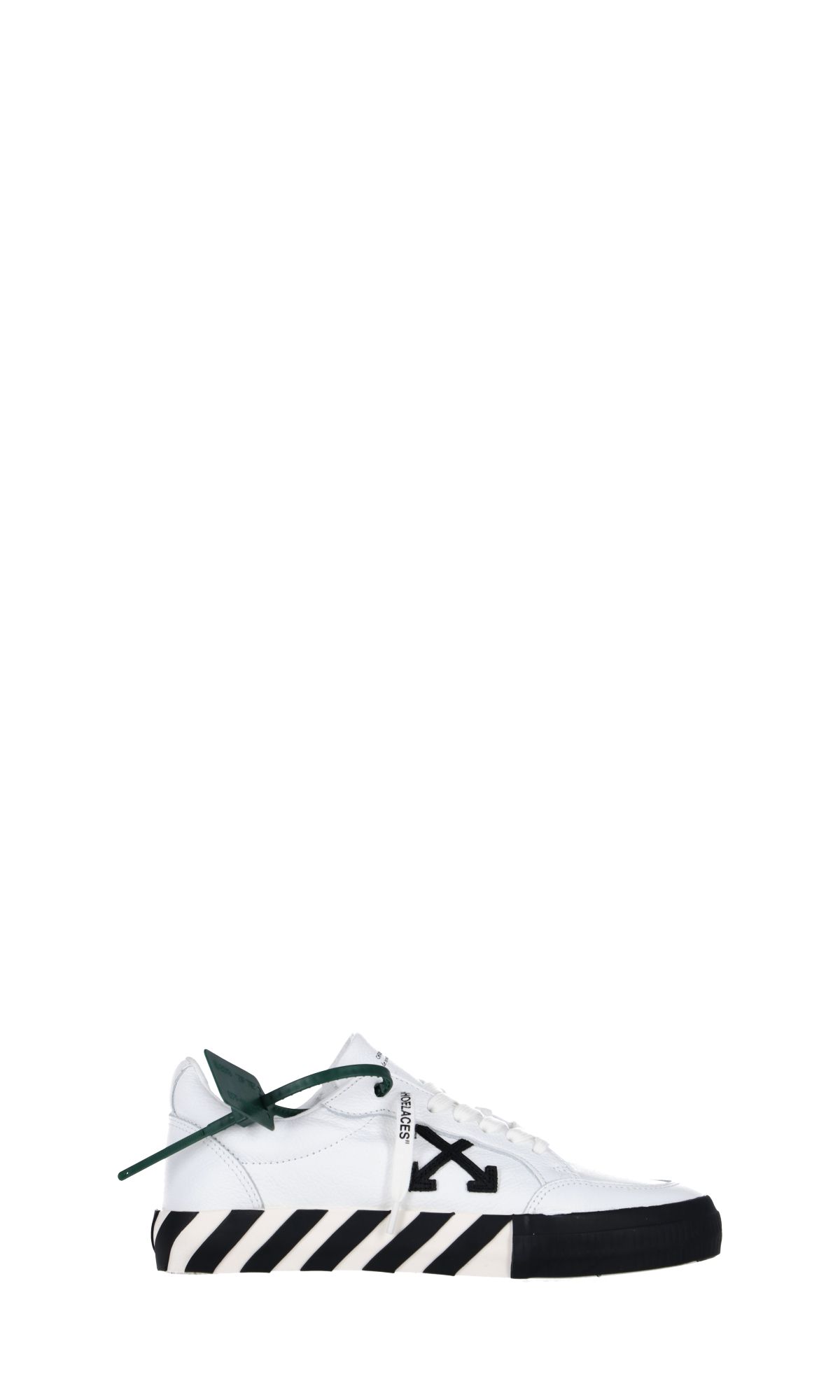 Tenisice i cipele Off-White Low Vulcanized Leather SS22 "White Black" Bijela | OMIA085C99LEA0010110, 0