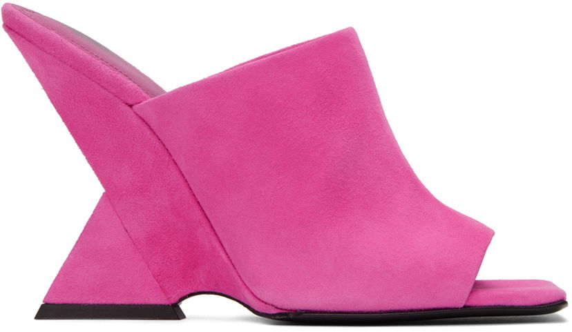 Dodaci The Attico Attico Cheope Heeled Suede Sandals Ružičasta | 231WS634 L007