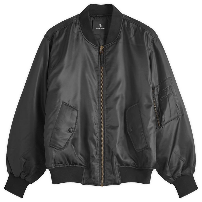 Bomber jakna Anine Bing Leon Bomber Jacket Crna | A-01-7160-000