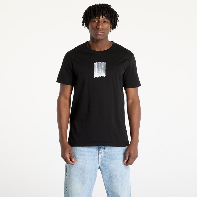 Majica kratkih rukava CALVIN KLEIN Calvin Klein Jeans Brush Stroke Graphic T-Shirt Crna | J30J327522 BEH