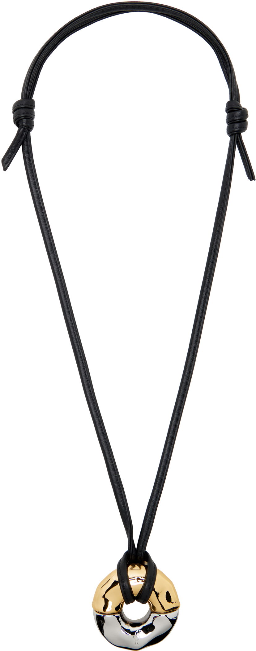 Ogrlica AMI AMI Paris Dune Pendant Necklace Crna | UJW107.361