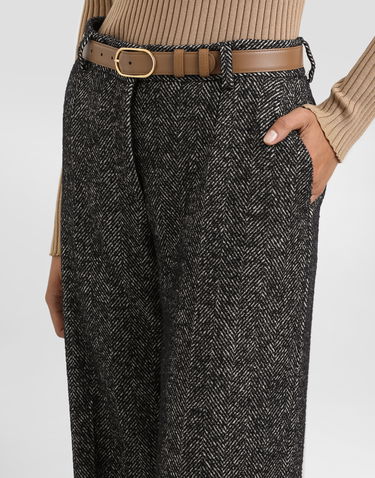 Hlače Dolce & Gabbana Dolce & Gabbana Stretch Wool Chevron Trousers Crna | FTC31TFCBAJS8030, 3