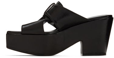 Odjeća BY FAR BY FAR Lenka Platform Heeled Sandals Crna | 22SSLNKMBLGLS, 2