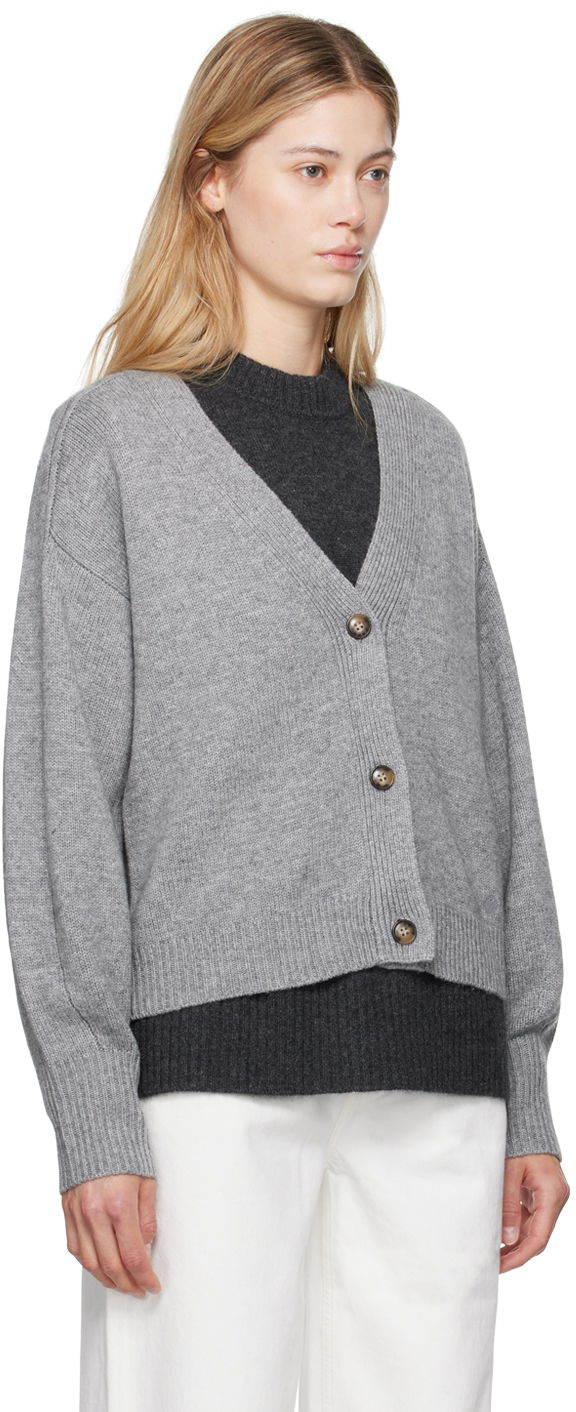 Džemper Loulou de Saison Loulou de Saison Zanzibar Cardigan Siva | ZANZIBAR, 1