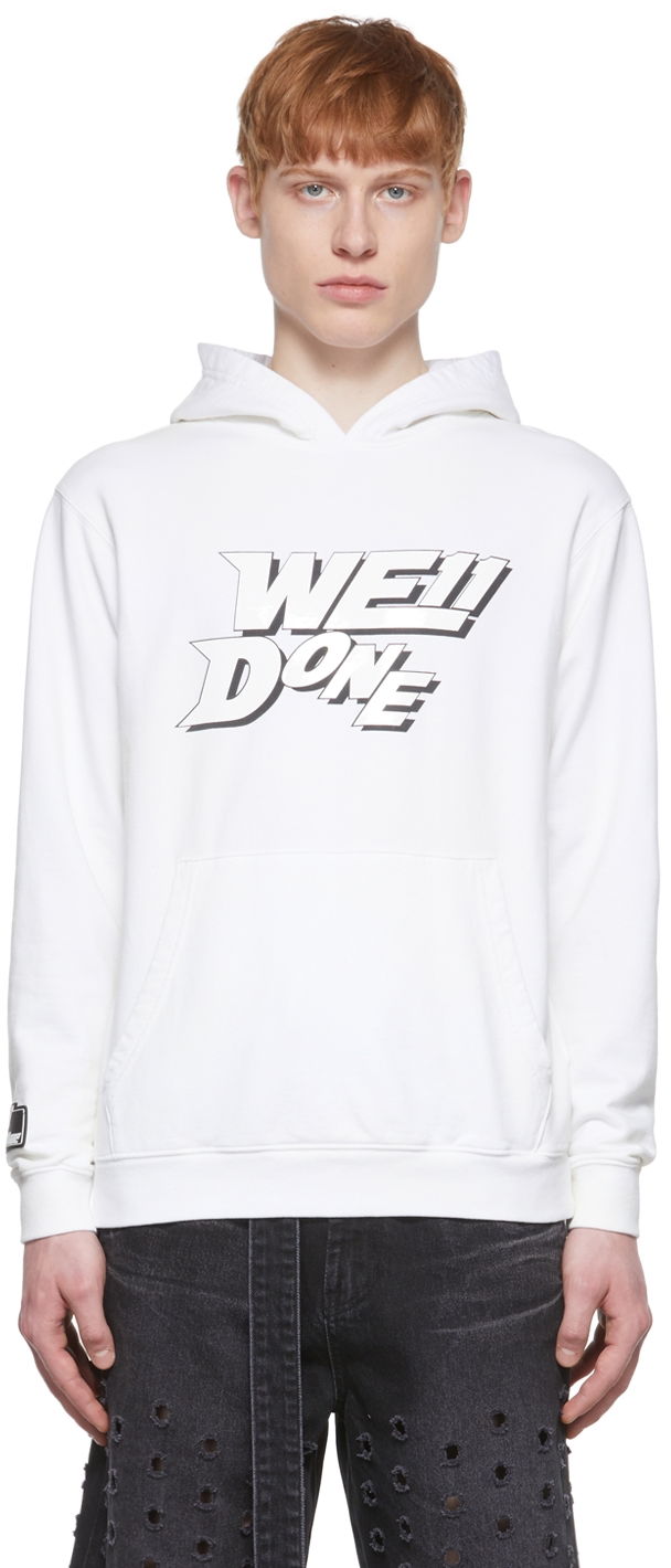 Dukserice We11done We11done Hoodie Bijela | WD-TH1-22-622-U-WH