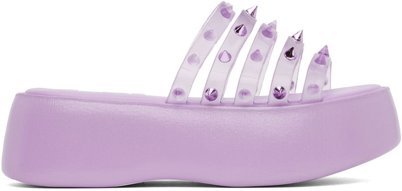 Njega cipela Jean Paul Gaultier Jean Paul Gaultier Melissa Edition 'The Becky Punk Love' Platform Slides Ljubičasta | 23/12-F-CS002-X033-29