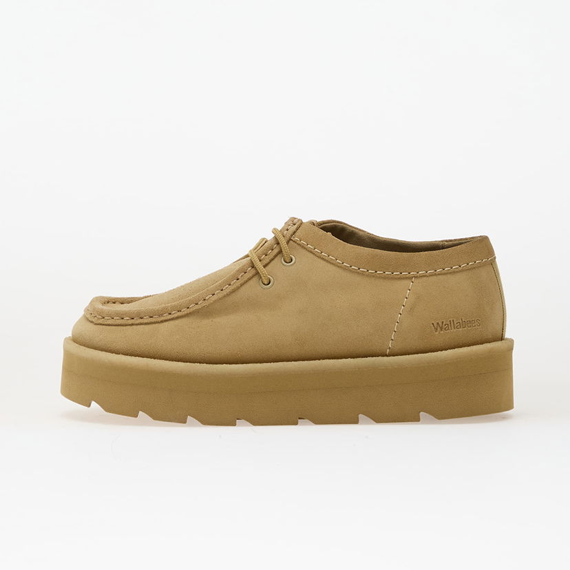 Tenisice i cipele Clarks Originals Meare Wallabees Suede Platform Moccasin Bež | 261837854