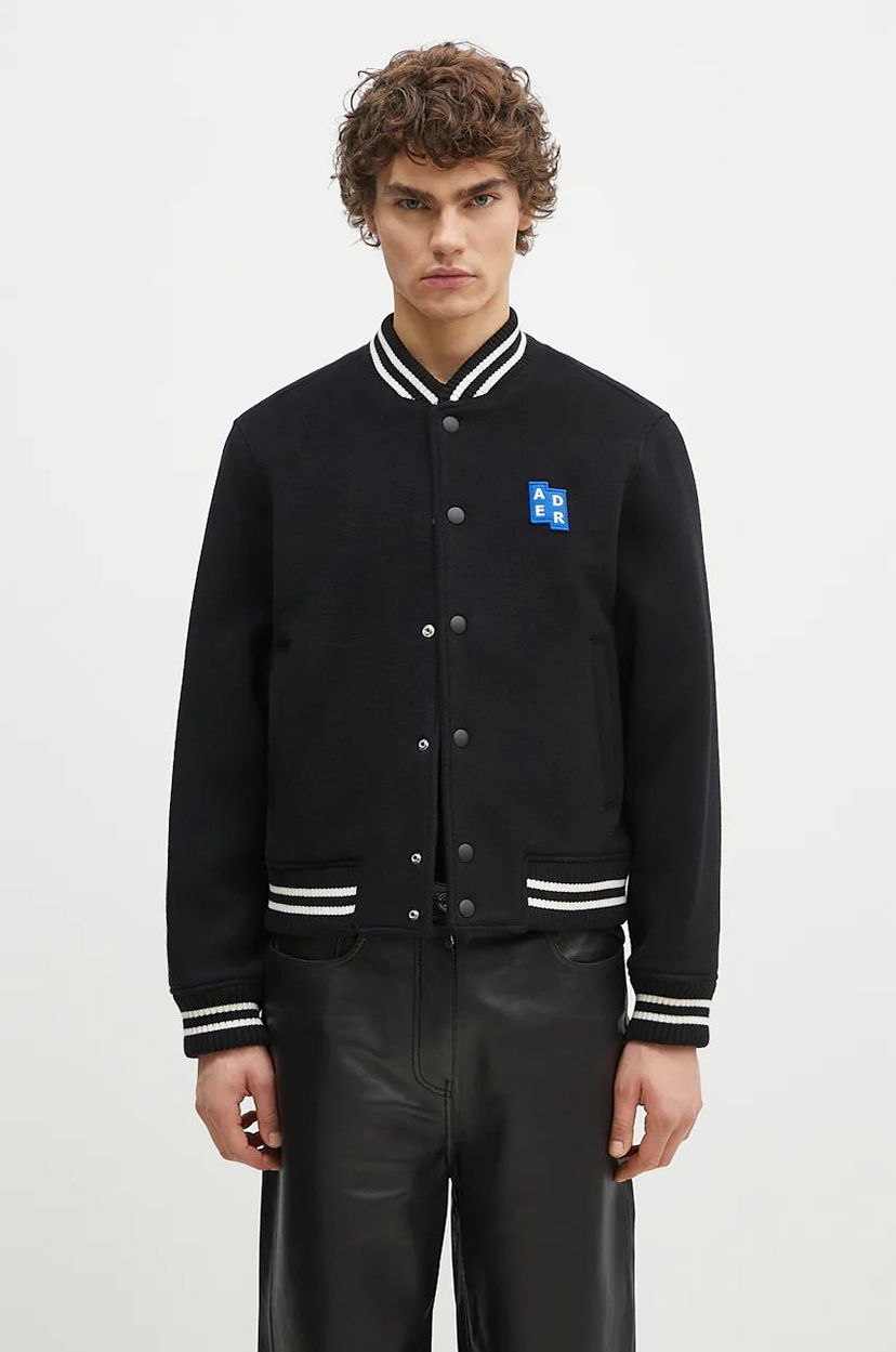 Bomber jakna ADER ERROR Wool Varsity Jacket Crna | BM42FYJK0504BK