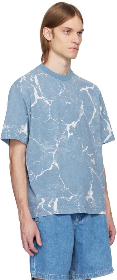 Majica kratkih rukava BOSS All-Over Print Tee Plava | 50541105, 1
