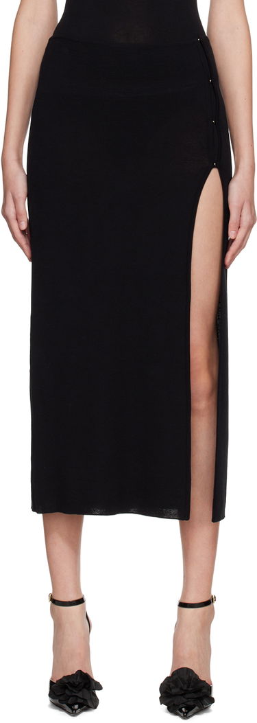 Suknja BEC + BRIDGE BEC + BRIDGE Sorrento Midi Skirt with Side Slit Crna | H22-30388, 0