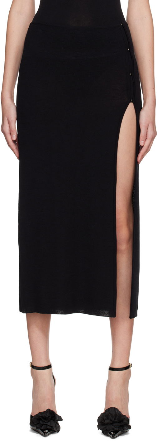 Suknja BEC + BRIDGE BEC + BRIDGE Sorrento Midi Skirt with Side Slit Crna | H22-30388