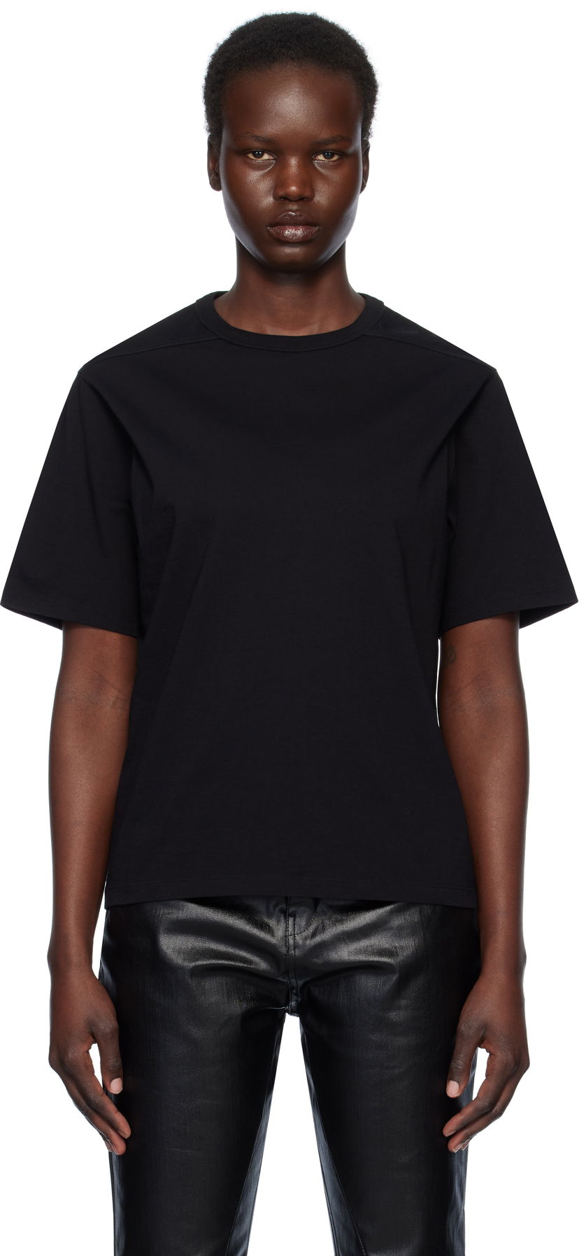 Majica kratkih rukava Rick Owens Rick Owens Hollywood Brad T-Shirt Crna | RP01E7200 JA