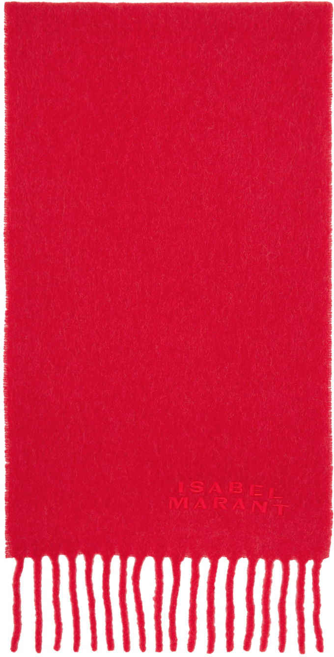 Šal ISABEL MARANT Red Firny Scarf Crvena | EC002XFB-A4C04A