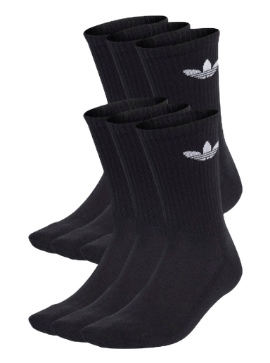 Čarape adidas Originals Trefoil Cushion Crew Socks –⁠ 6 pack Crna | IJ5618